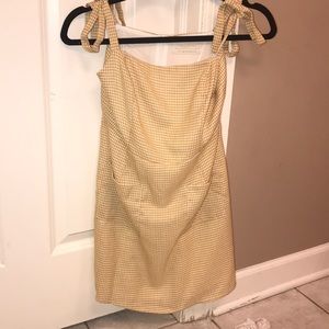 Urban outfitters yellow plaid dress